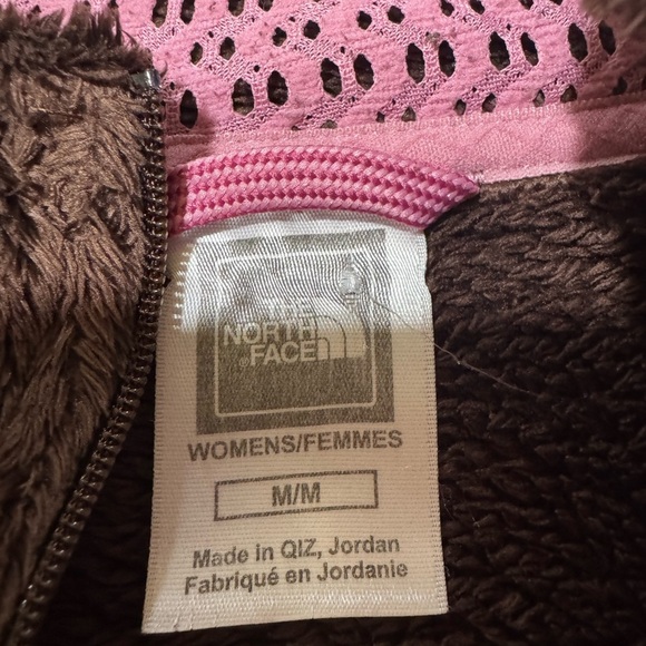 The North Face Osito Brown 1/4 zip pull over sweater monkey womens Med - Picture 4 of 6